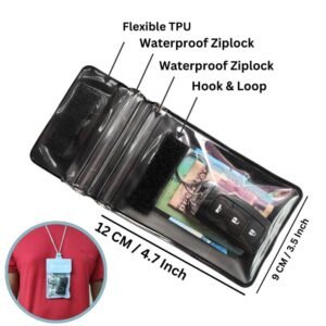 Waterproof Car Key FOB Case Floating Wallet Pouch for Remote Keys ID Credit Card Cash Money Dry Bag Holder for Swimming Black