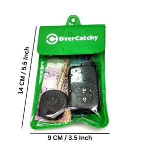 Waterproof Car Key FOB Case Floating Wallet Pouch for Remote Keys ID Credit Card Cash Money Dry Bag Holder for Swimming Green