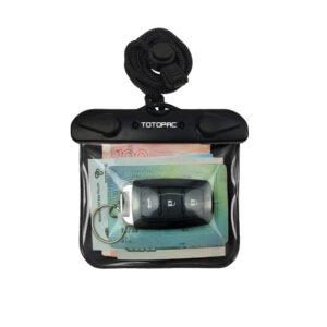 TOTOPAC Waterproof Car Key FOB Case Floating Wallet Pouch (Black)