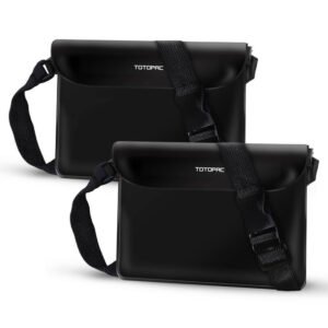 TOTOPAC 2 Pack Waterproof Waist Bag (Black + Black)